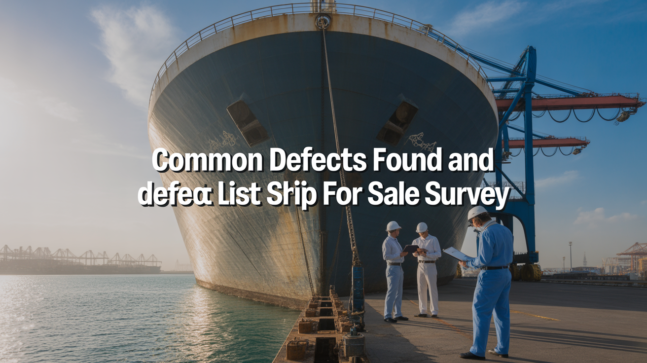 Common Defects Found and Defect List in a Cargo Ship for Sale Survey