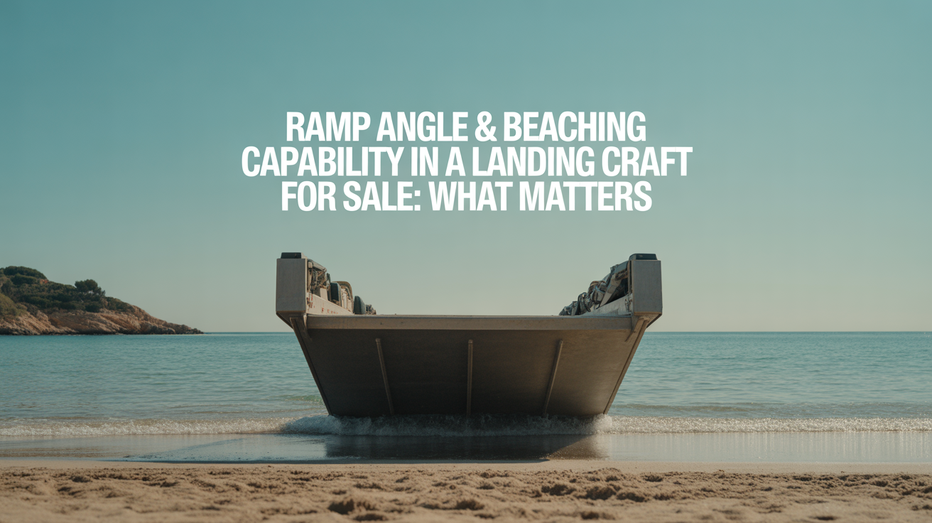 Ramp Angle & Beaching Capability in a Landing Craft for Sale: What Matters